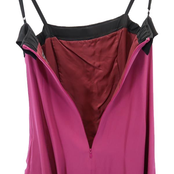 Diagram ダイアグラム シルク キャミワンピース 36 パープル系 バックジップ レディース