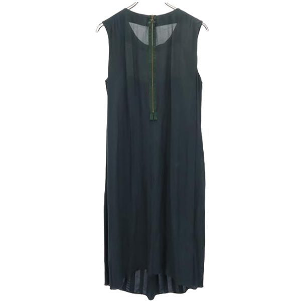 MARNI マルニ イタリア製 ノースリーブ ワンピース 42 グリーン系 バックジップ レディース