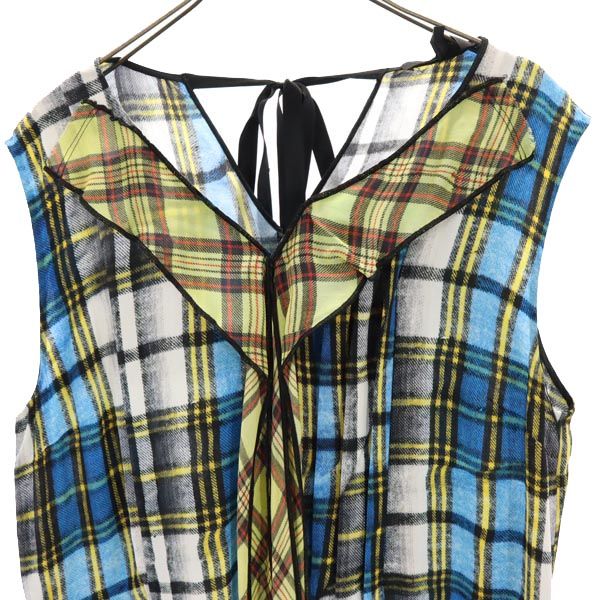 MARC JACOBS マークジェイコブス チェック柄 ノースリーブ ワンピース 12 レディース