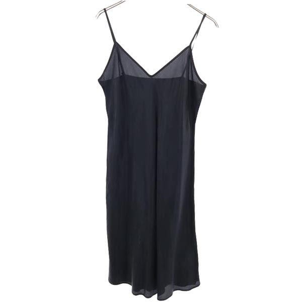 MAX&CO マックスアンドコー 半袖 キャミソール付き レース ワンピース 44 ブラック レディース