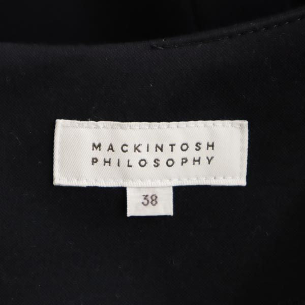 マッキントッシュフィロソフィー 半袖 キャミソール付き ワンピース 38 濃紺 MACKINTOSH PHILOSOPHY フォーマルワンピース レディース