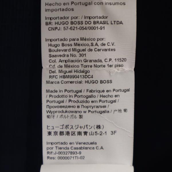 未使用 HUGO BOSS ヒューゴボス 半袖 ワンピース US10 ネイビー系 バックジップ レディース