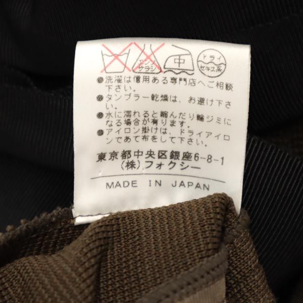 FOXEY フォクシー 日本製 リボンデザイン ノースリーブ リボンデザイン ワンピース 42 ブラウン系 レディース