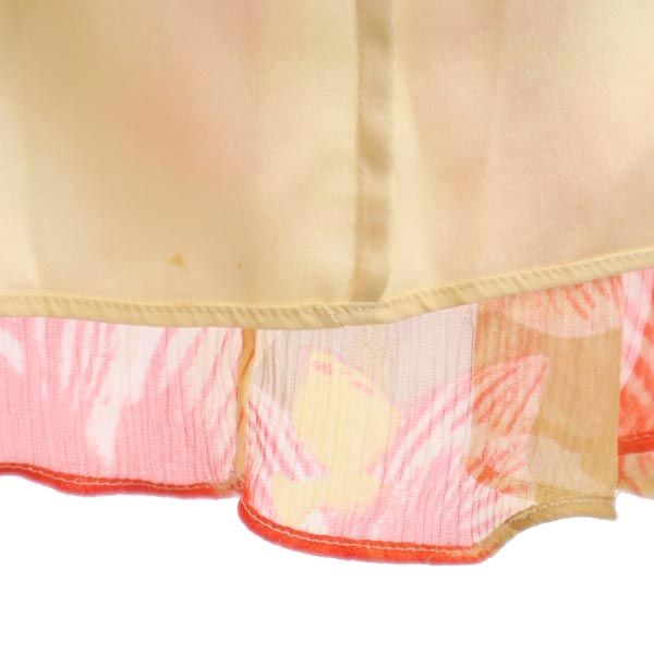 DIANE VON FURSTENBERG ダイアンフォンファステンバーグ シルク 花柄 キャミワンピース 2 オレンジ系 レディース