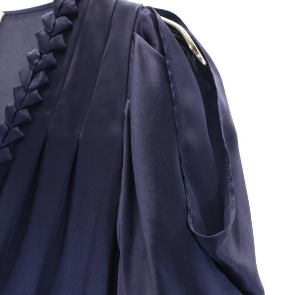 SEE BY CHLOE シーバイクロエ シルクブレンド ワンピース USA2 ネイビー×ブルー×ホワイト レディース