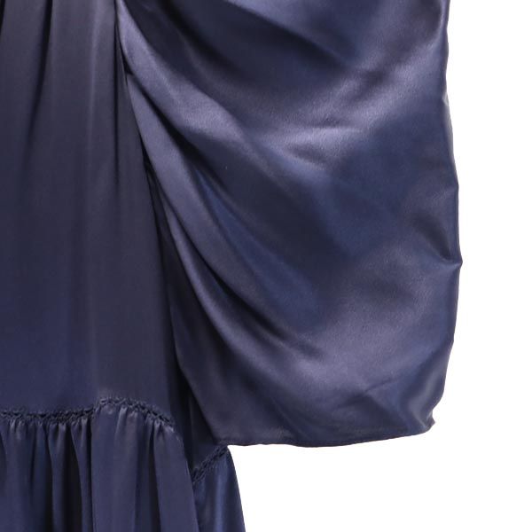 SEE BY CHLOE シーバイクロエ シルクブレンド ワンピース USA2 ネイビー×ブルー×ホワイト レディース