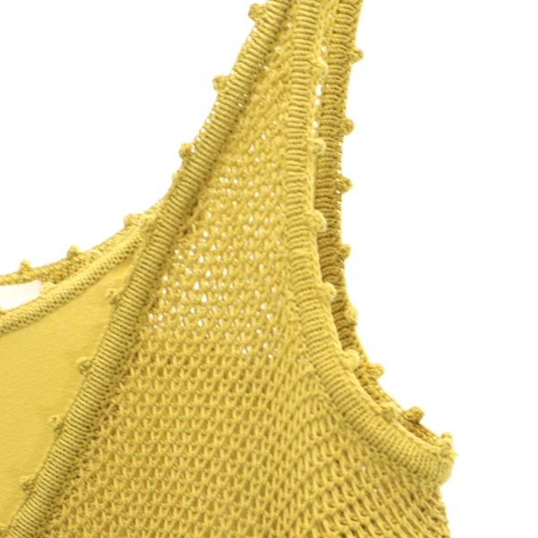 ANTEPRIMA アンテプリマ シルクブレンド ニット風 キャミワンピース イエロー系 レディース