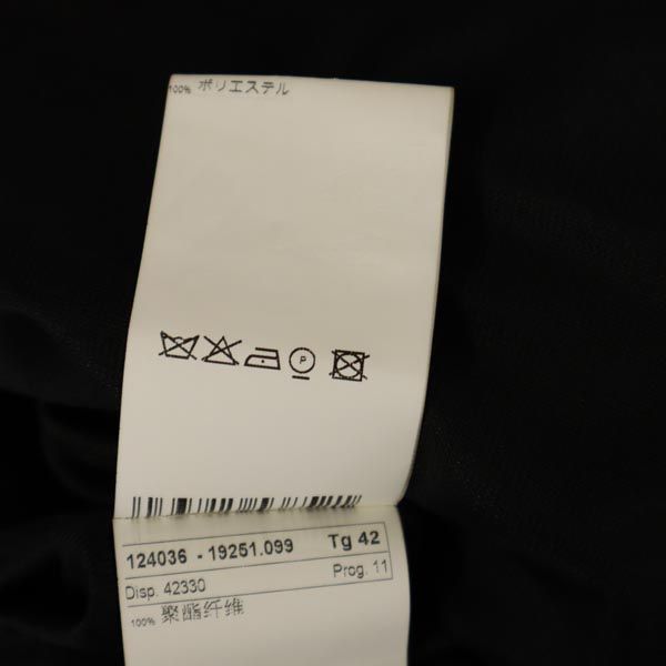 PAOLA FRANI パオラフラーニ 半袖 袖フリル ワンピース 38 ブラック系 レディース