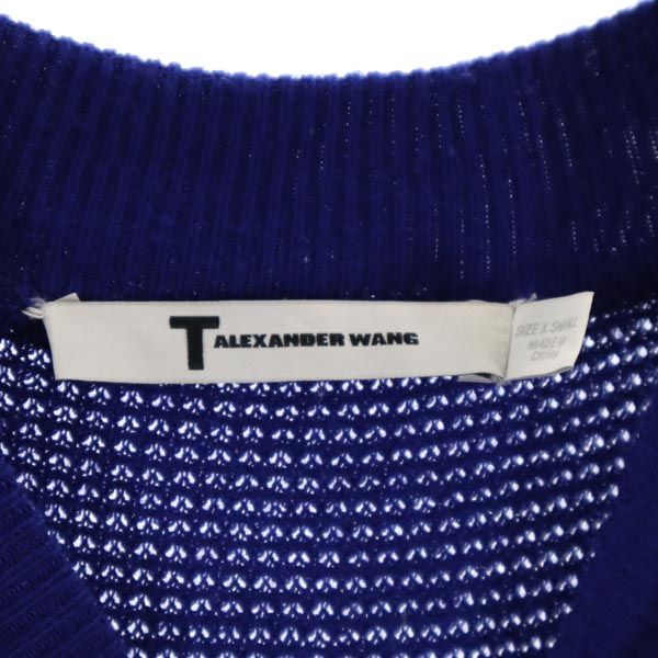 アレキサンダーワン 半袖 ニット ワンピース XS 青 Alexander Wang レディース