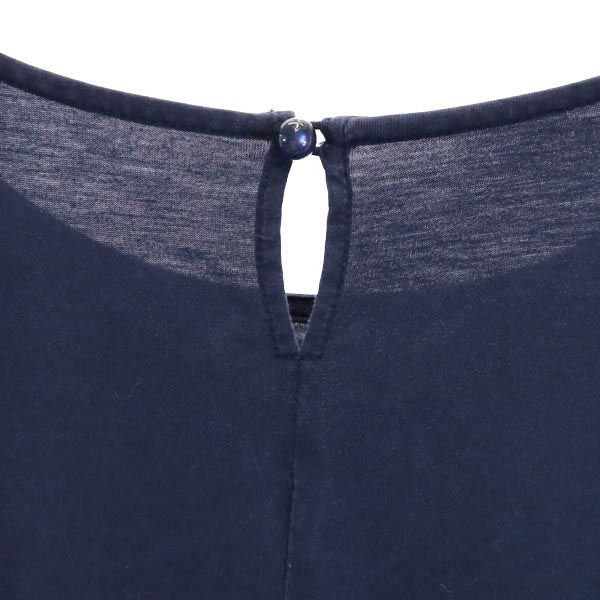 BLUE LABEL CRESTBRIDGE ブルーレーベルクレストブリッジ 三陽商会 半袖 フレンチスリーブ ワンピース 38 ネイビー レディース