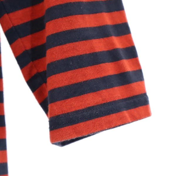 marimekko マリメッコ ボーダー 長袖 ワンピース S レッド系 レディース