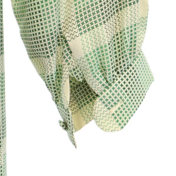 Salvatore Ferragamo サルヴァトーレフェラガモ 総柄 長袖 ワンピース グリーン系 レディース