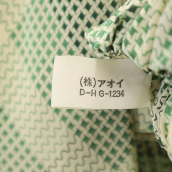 Salvatore Ferragamo サルヴァトーレフェラガモ 総柄 長袖 ワンピース グリーン系 レディース