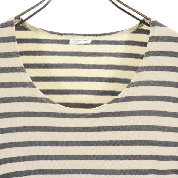 ORCIVAL オーシバル フランス製 ボーダー 長袖 ワンピース 1 生成り バスクシャツ レディース