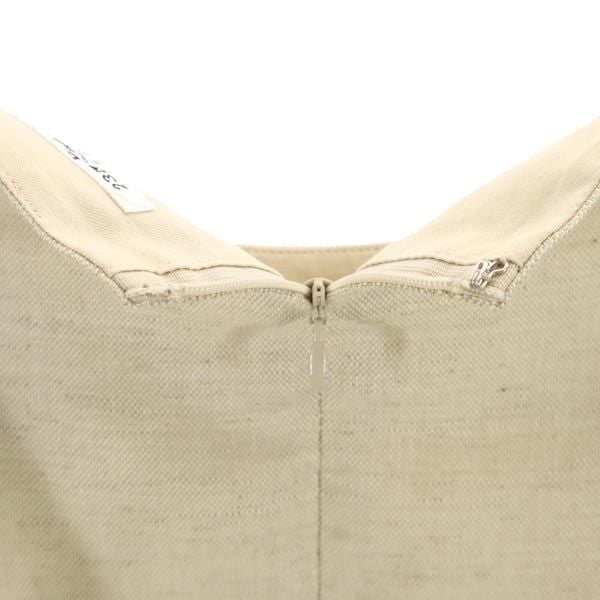 23ku 23区 ノースリーブ ワンピース 40 ベージュ系 バックジップ レディース