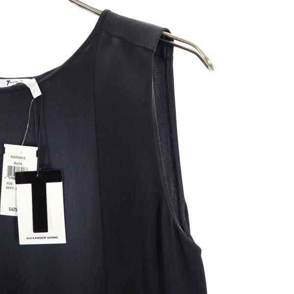 未使用 Alexander Wang アレキサンダーワン ノースリーブ ワンピース S ブラック系 レディース