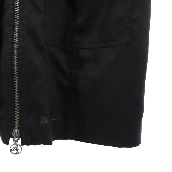 ARMANI EXCHANGE アルマーニエクスチェンジ 半袖 フレンチスリーブ ジップ ワンピース 8 黒 レディース