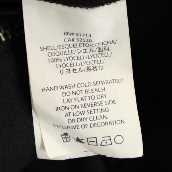 ARMANI EXCHANGE アルマーニエクスチェンジ 半袖 フレンチスリーブ ジップ ワンピース 8 黒 レディース