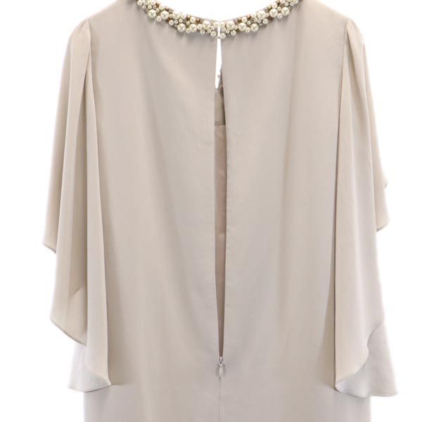 GRACE CLASS グレースクラス 半袖 パール付き ワンピース 36 グレー レディース