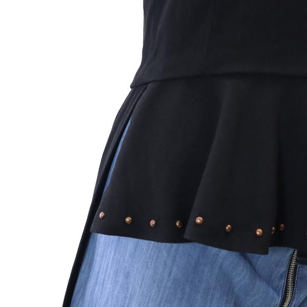 SEE BY CHLOE シーバイクロエ ノースリーブ デザイン カットソー 36 ブラック系 レディース