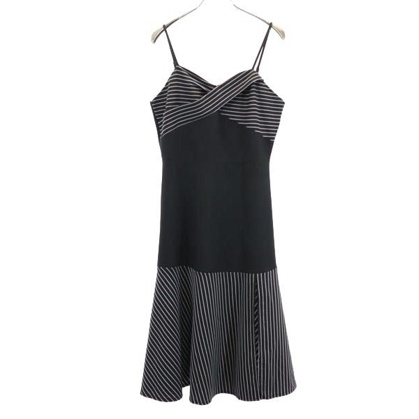 LOUIS VUITTON ルイヴィトン キャミワンピース M ブラック系 バックジップ レディース