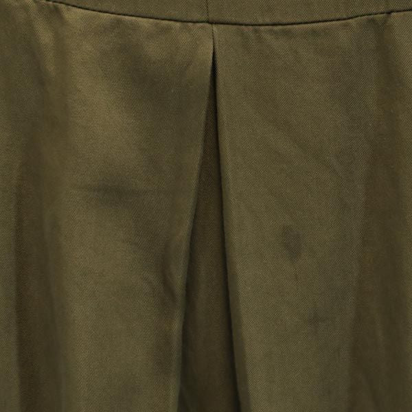 TARO HORIUCHI タロウホリウチ 日本製 ノースリーブ デザイン ワンピース 2 カーキグリーン バックジップ レディース