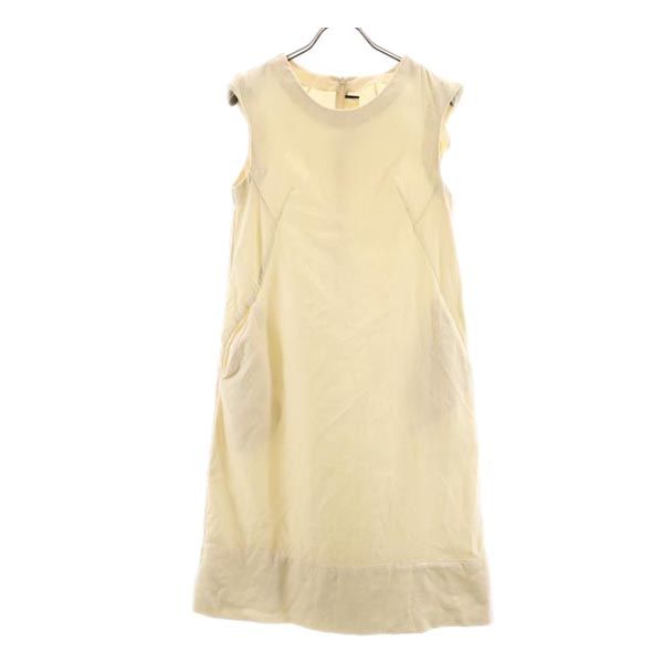 MARNI マルニ シルクウールブレンド 半袖 フレンチスリーブ ワンピース 36 ベージュ系 レディース