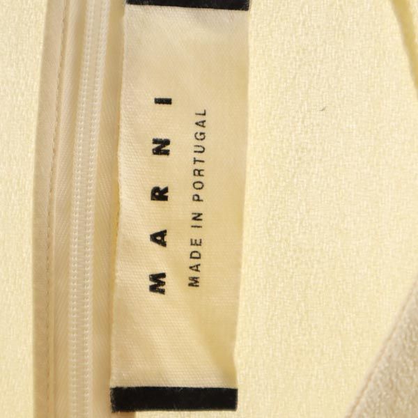 MARNI マルニ シルクウールブレンド 半袖 フレンチスリーブ ワンピース 36 ベージュ系 レディース