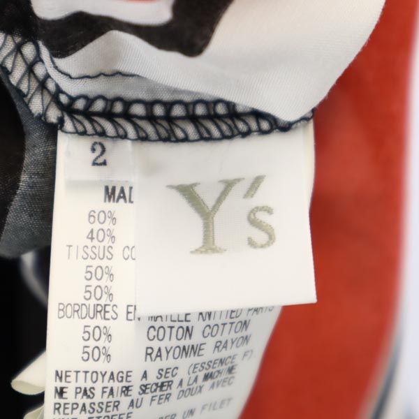 Y's ワイズ ノースリーブ アシンメトリー ワンピース 2 ブラック系 レディース