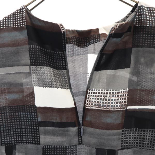 MARNI マルニ イタリア製 総柄 半袖 ワンピース 38 グレー系 レディース