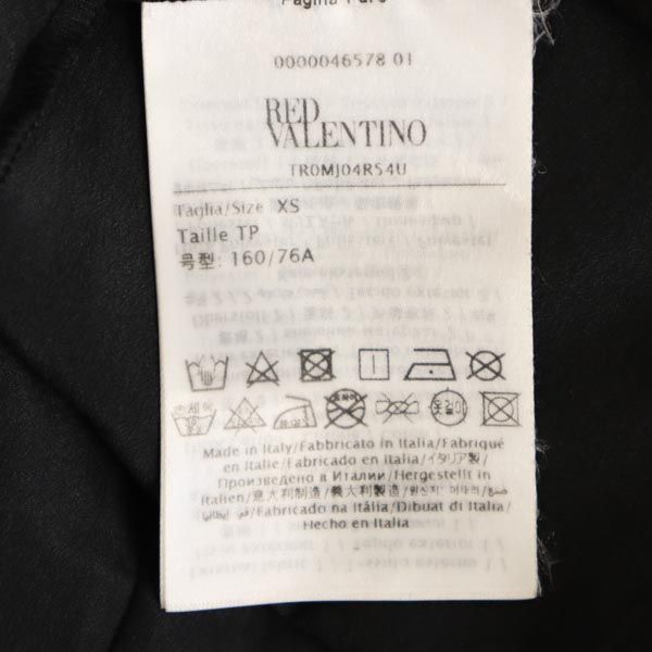 RED VALENTINO レッドヴァレンティノ イタリア製 半袖 ワンピース XS 黒 レディース