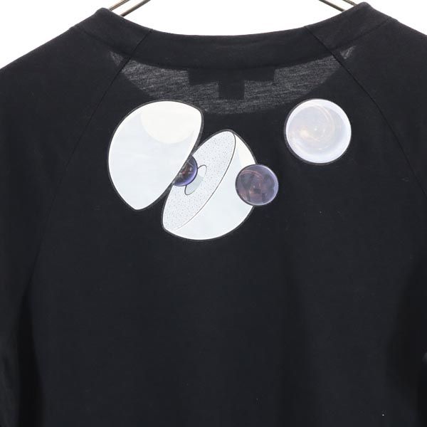 Y-3 ワイスリー バック プリント 半袖 Tシャツ ワンピース S 黒系 adidas YOHJI YAMAMOTO レディース