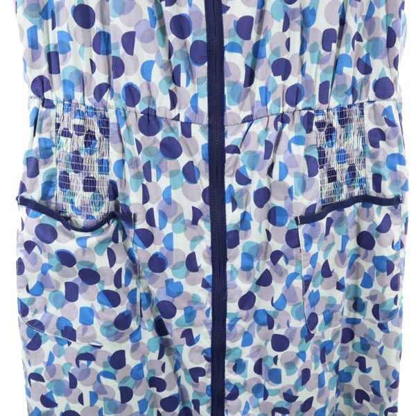 MARC BY MARC JACOBS マークバイマークジェイコブス ドット ノースリーブ フルジップ ワンピース 0 ブルー系 レディース