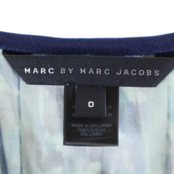 マークバイマークジェイコブス ドット ノースリーブ フルジップ ワンピース 0 ブルー系 MARC BY MARC JACOBS レディース