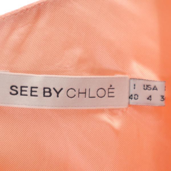 SEE BY CHLOE シーバイクロエ 半袖 ワンピース USA4 サーモンピンク レディース