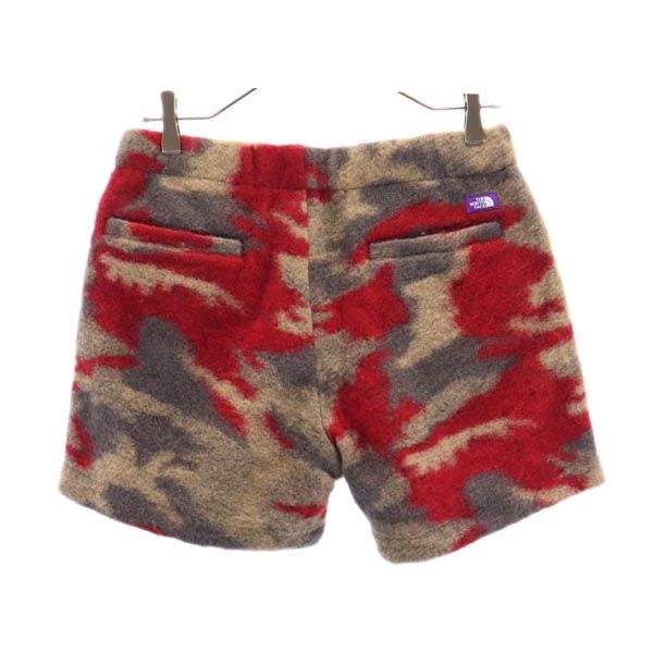 THE NORTH FACE ノースフェイス NA2254N ウールブレンド 総柄 ショートパンツ 赤×グレー メンズ
