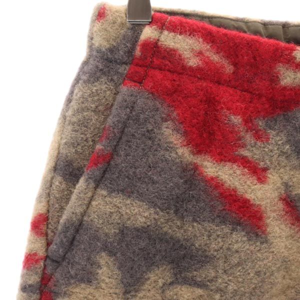 THE NORTH FACE ノースフェイス NA2254N ウールブレンド 総柄 ショートパンツ 赤×グレー メンズ