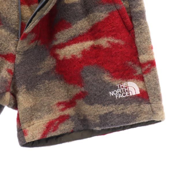 THE NORTH FACE ノースフェイス NA2254N ウールブレンド 総柄 ショートパンツ 赤×グレー メンズ