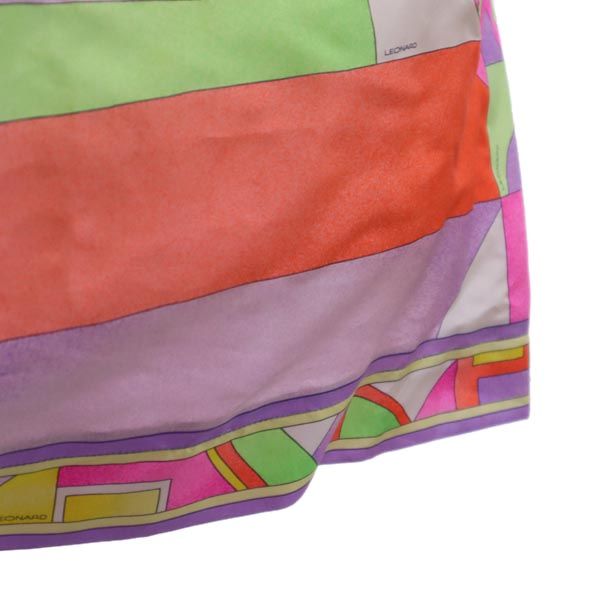 レオナール 総柄 ロング丈 フレアスカート LEONARD レディース