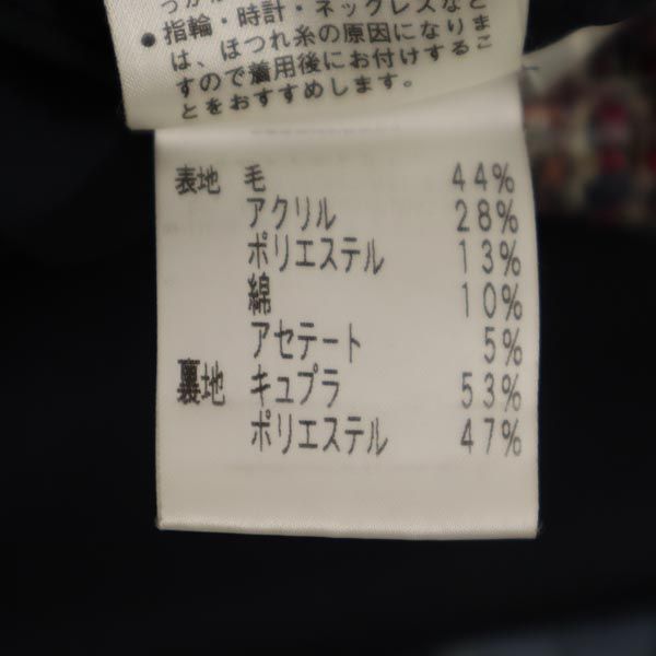 Rene ルネ 日本製 チェック ミニ丈 ツイード スカート 34 サイドジップ レディース