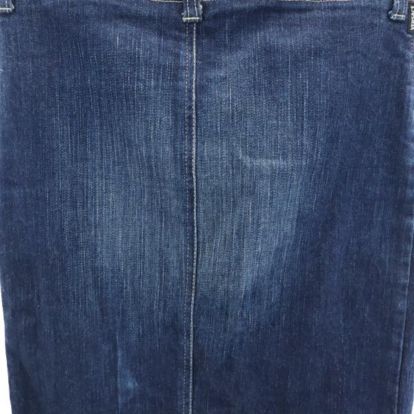 VERSACE JEANS COUTURE ヴェルサーチ ジーンズ クチュール スリット ミニ丈 スリット デニムスカート w26 レディース