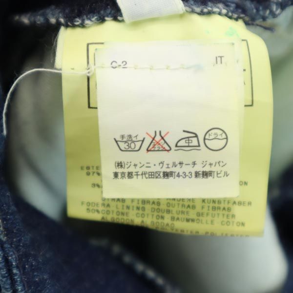 VERSACE JEANS COUTURE ヴェルサーチ ジーンズ クチュール スリット ミニ丈 スリット デニムスカート w26 レディース