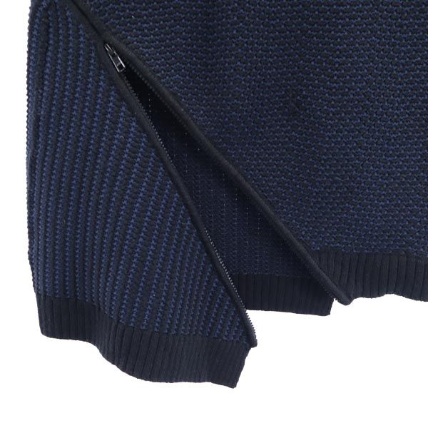 OPENING CEREMONY オープニングセレモニー ウールブレンド ミニ丈 ニット スカート S ネイビー系 フロントファスナーデザイン レディース