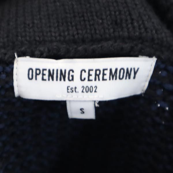 OPENING CEREMONY オープニングセレモニー ウールブレンド ミニ丈 ニット スカート S ネイビー系 フロントファスナーデザイン レディース