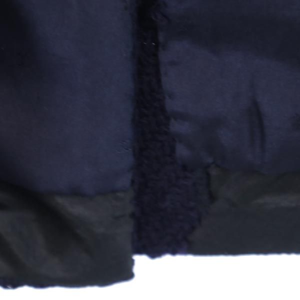 CHANEL シャネル フランス製 ウール ミディ丈 タイトスカート 40 ネイビー系 バックジップ レディース