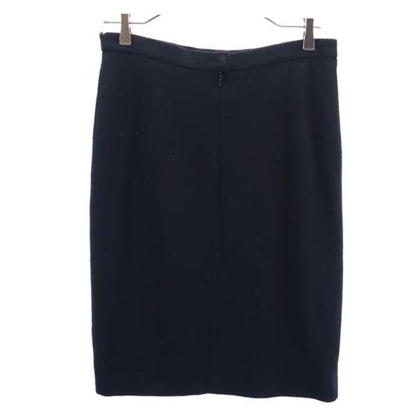 Givenchy ジバンシー ウール ミニ丈 タイトスカート 42 ブラック系 ジップデザイン レディース