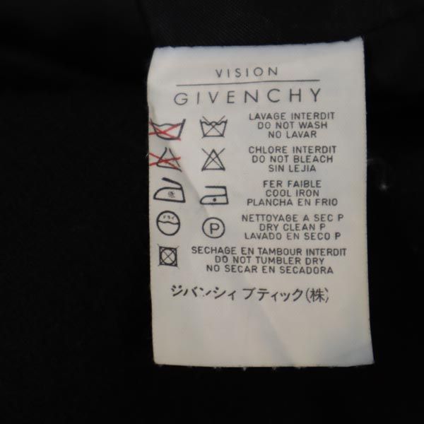 Givenchy ジバンシー ウール ミニ丈 タイトスカート 42 ブラック系 ジップデザイン レディース
