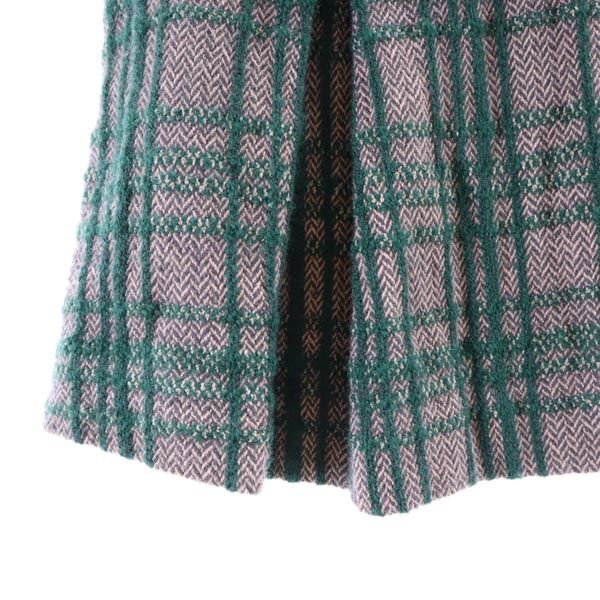 MASTER BUNNY EDITION マスターバニーエディション ウール ミニ丈 台形 スカート 0 ピンク×緑 レディース