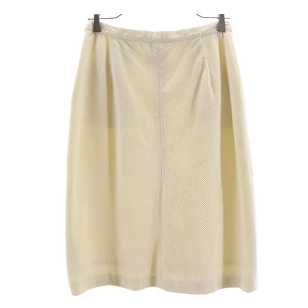 マックスマーラ イタリア製 ミディ丈 コーデュロイ スカート 40 アイボリー MAX MARA レディース