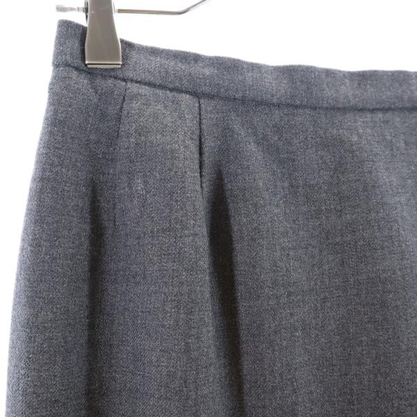 YVES SAINT LAURENT イヴサンローラン 日本製 ウール ロングスカート 38 グレー レディース